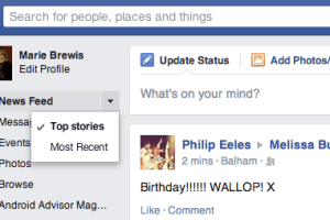 How to view Most Recent stories in Facebook’s News Feed
