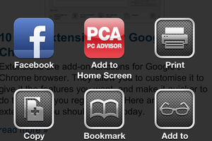 Add bookmarks to home screen on iPhone, iPad